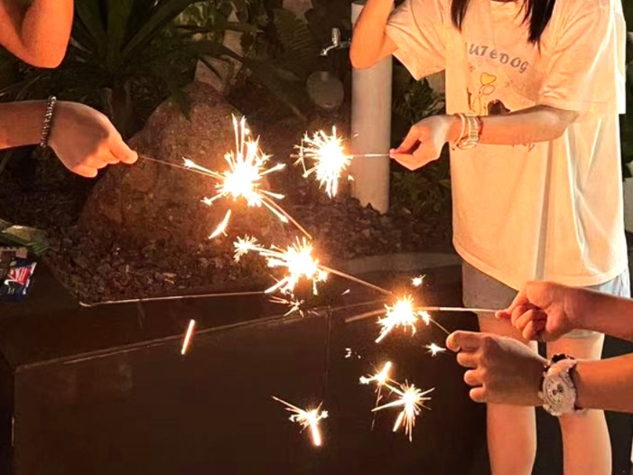 DS Residences international students celebrating New Year's Eve together in Singapore — building community and belonging far from home